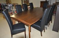 9 Pce Dining Setting with 8 x Leather Chairs 