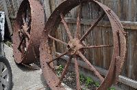 Pair of Old Steel Tractor Wheel (Item 29423) GippsWares