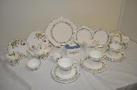 6 Piece Adderley Bramble Pattern Tea Set & 21 Piece Royal Doulton