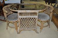3 Piece Cane Outdoor Setting with Glass Top (Item 30607) GippsWares