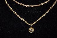 9ct Gold Mesh Chain with 18ct Gold & Diamond Pendant Approx 6.3grams ...