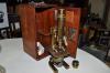 Antique C.Reichet Wien Viil Bennogasse 26 No. 9458 Brass Microscope in Original Wooden Lockable Box 