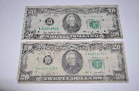 2 x United States of America Twenty Dollar Notes Series 1977 (Item ...