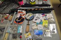 Quantity of Fishing Gear, Hooks, Sinkers, Line, Nets, Knives Etc (Item