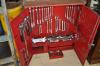 Vintage Sidchrome Wall Hanging Toolbox Cabinet with Assorted Tools 