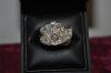 14ct Gold Ring with 18 Diamond Ring Size O Approx 12.5g with Valuation Certificate of $7,400 
