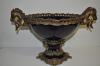 Cobalt Blue Centerpiece Bowl with Bronze top with Horses & Bronze Base with Ladies 33cmH x 52cmW  