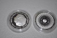 2 x Sterling Silver 1989 50 Cent Pieces 18 Grams Each - Silver Jubilee & Royal Wedding 