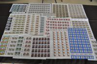 Large Quantity of 1980s Uncut Stamp Sheets 