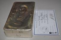 1.5kg 99.99% Fine Silver Bar with Certificate of Authenticity 